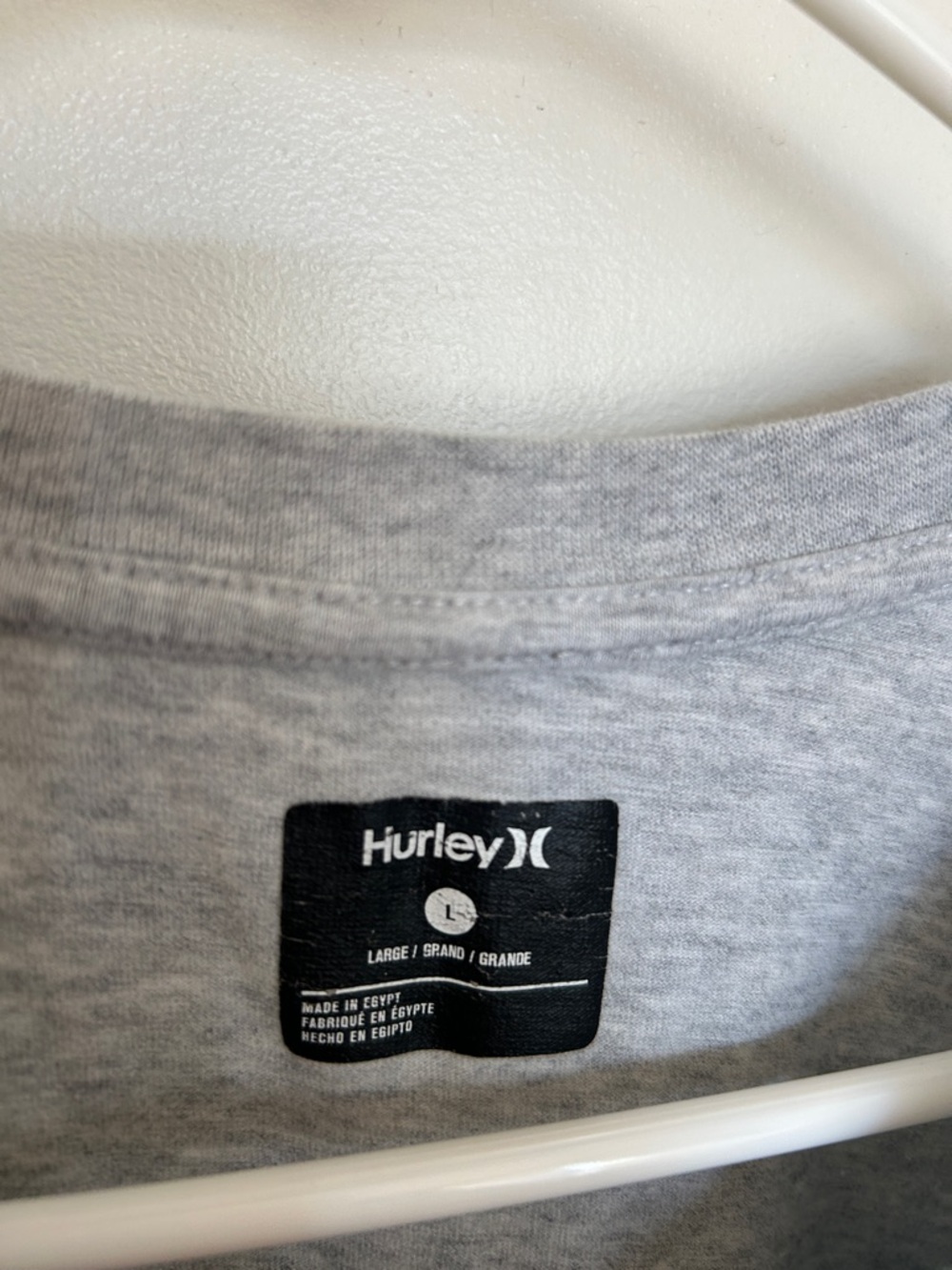 Hurley Grey Long Sleeve Size Large - Picture 3 of 4